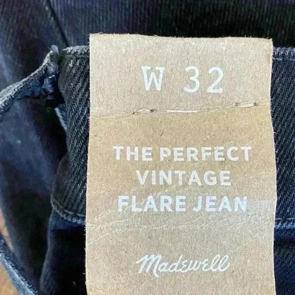 NEW Madewell The Perfect Vintage Flare Jean in Black Sherborn Wash Plus Size 32 - Picture 7 of 14